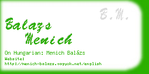 balazs menich business card